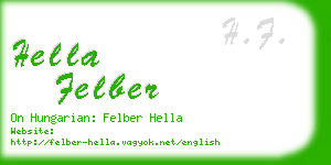 hella felber business card